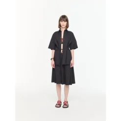 PLAN C Bluser & Skjorter*Skjorte med bindebælte Sort