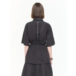 PLAN C Bluser & Skjorter*Skjorte med bindebælte Sort