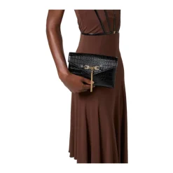 Elisabetta Franchi Clutch*Skuldertaske med Groumette-kæde Sort