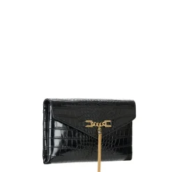 Elisabetta Franchi Clutch*Skuldertaske med Groumette-kæde Sort