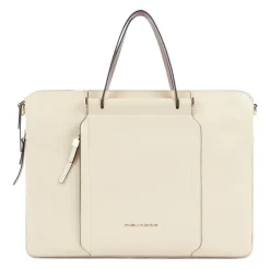 Piquadro Laptop Tasker*Slank Laptop Taske 15,6" Beige