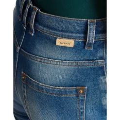 Balmain Jeans*Slim-fit Denim Jeans Blå
