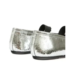 Maison Margiela Ballerina Sko*Sølv Elastisk Strop Tabi Slip-On Sko Grå