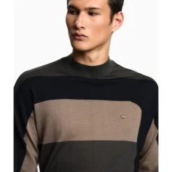 Emporio Armani Striktrøjer & Sweatere*Smalkas vilnas džemperis ar krāsu joslām Multifarvet