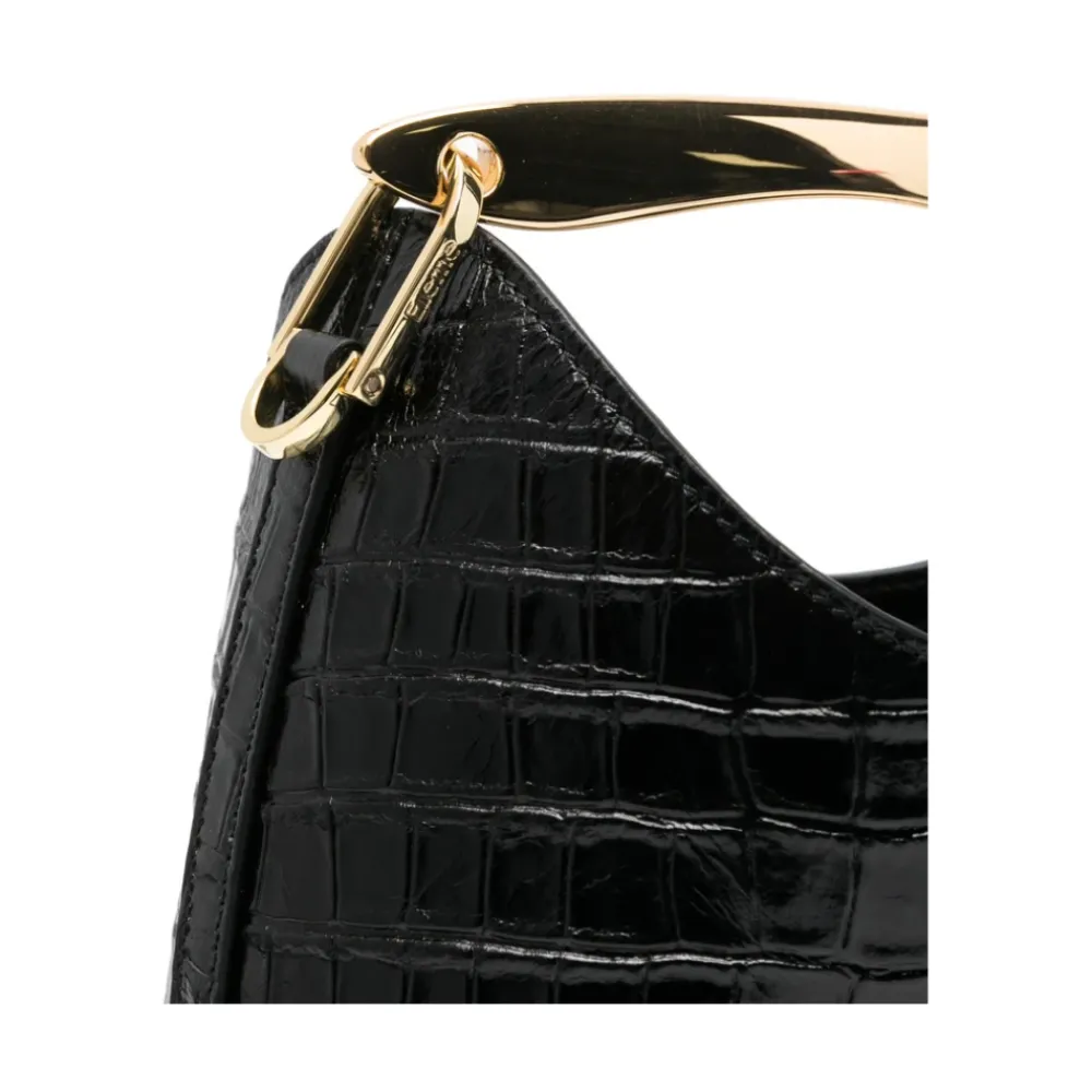 ELLEME Håndtasker*Small Boomeran Croco Leat Sort