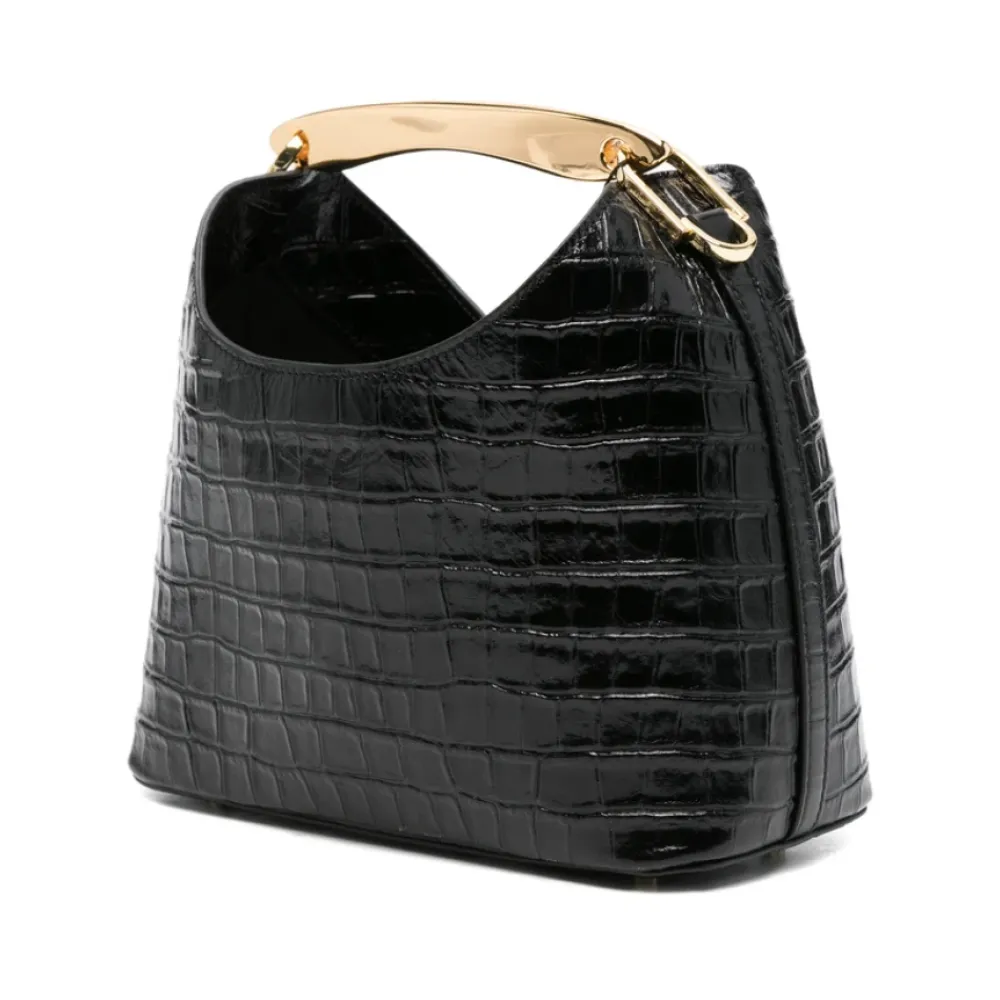 ELLEME Håndtasker*Small Boomeran Croco Leat Sort