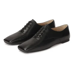 Kazar Studio Snøresko*Snørehalvsko med firkantet tåkappe Sort