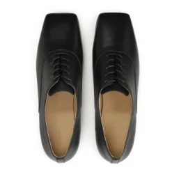 Kazar Studio Snøresko*Snørehalvsko med firkantet tåkappe Sort