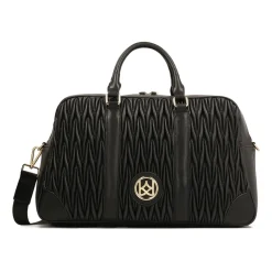 Kazar Rejsetasker*blød quiltet læder rejsetaske Sort