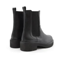 Unisa Chelsea Boots*Chelsea Læderstøvler Sort