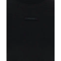 Jacquemus T-Shirts*Crewneck Top med Logo Detalje Sort