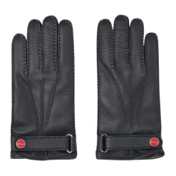 Kiton Handsker*Deerskin Handsker med Cashmere Foring Sort