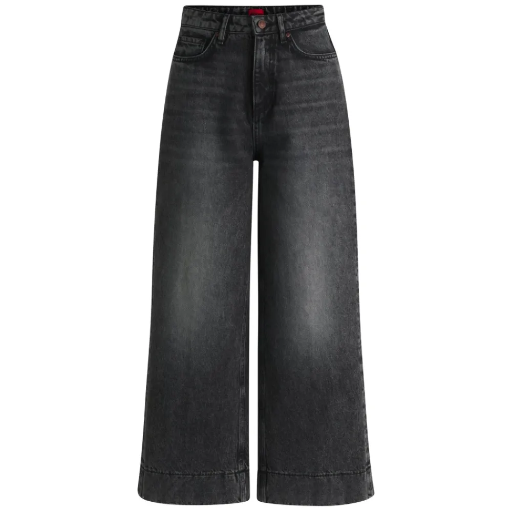 Hugo Jeans*Denim Wide Leg Jeans Sort