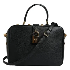 Dolce & Gabbana Håndtasker*Kalveskind Håndtaske med Guld-Tone Hardware Sort