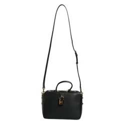 Dolce & Gabbana Håndtasker*Kalveskind Håndtaske med Guld-Tone Hardware Sort