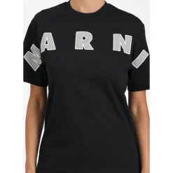 Marni T-Shirts*kortærmet logo T-shirt Sort