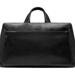 Piquadro Rejsetasker*kuffert Blå firkantet linje Sort