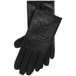 Ralph Lauren Handsker*Lauren By Logo Præget Sheepskin Tech Handsker Tilbehør Sort