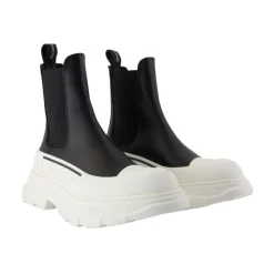 Alexander McQueen Chelsea Boots*Læder Ankelstøvler - Slip-On Sort
