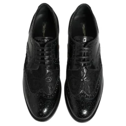 Dolce & Gabbana Snøresko*Læder Blomstret Blonder Kjolesko Sort