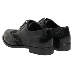 Dolce & Gabbana Snøresko*Læder Blomstret Blonder Kjolesko Sort