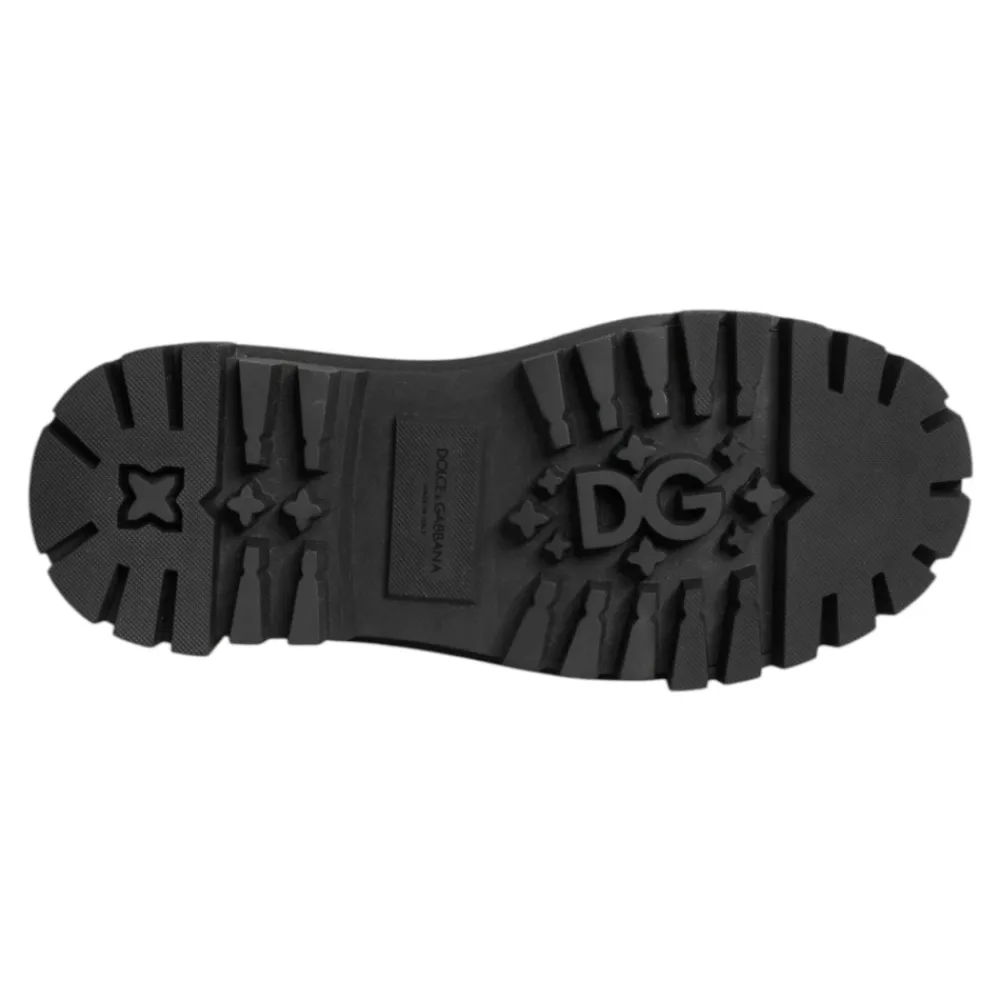 Dolce & Gabbana Snøresko*læder juvel Derby sko Sort