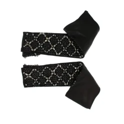 Dolce & Gabbana Handsker*Læder Krystal Perlede Fingerfri Handsker Sort