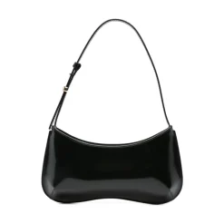 Jacquemus Skuldertasker*Læder Skuldertaske Buet Silhuet Sort