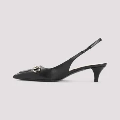 Gucci Pumps|Stiletter*læder slingback med Horsebit detalje Sort