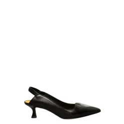 Mara Bini Pumps|Stiletter*læder slingback sandal Sort