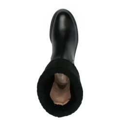 Gianvito Rossi Chelsea Boots*Læder Strik Støvler Italien Sort