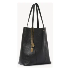 Chloé Indkøbstasker*læderhåndtaske med kædehanke Sort