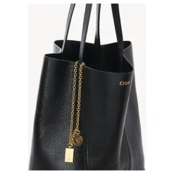 Chloé Indkøbstasker*læderhåndtaske med kædehanke Sort