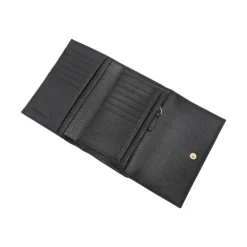 Coccinelle Punge & Kortholder*læderpung med knaplukning Sort