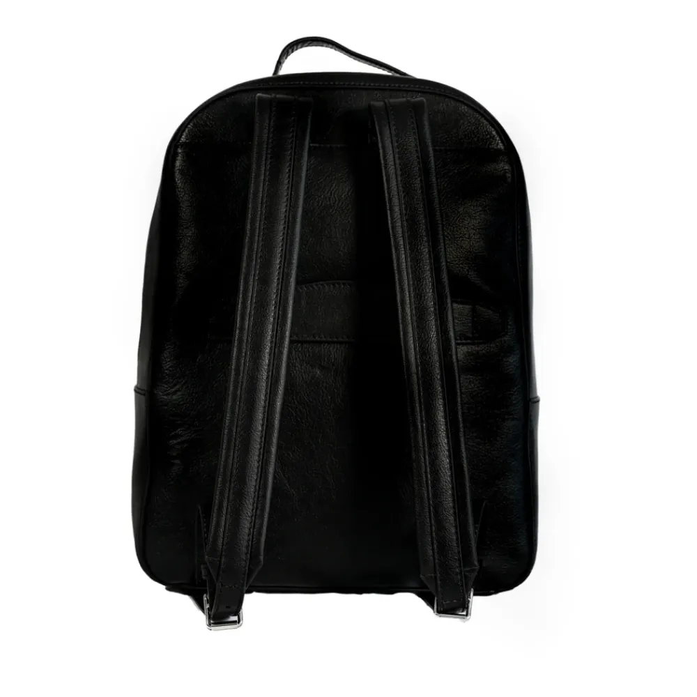 The Bridge Rygsække*læderrygsæk med flap og krog Sort