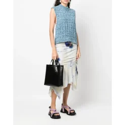 Marni Håndtasker*lædertaske med logo Sort