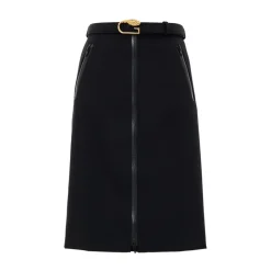 Gucci Nederdele*lynlås bælte nederdel Sort