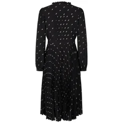 Sofie Schnoor Kjoler*Midi Kjole med Puf Ærmer og Plisseret Nederdel Sort