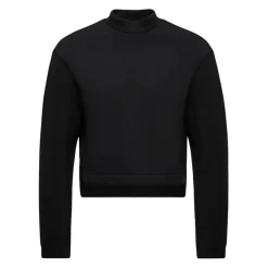 Moncler Sweatshirts*neopren sweater med logo patch Sort