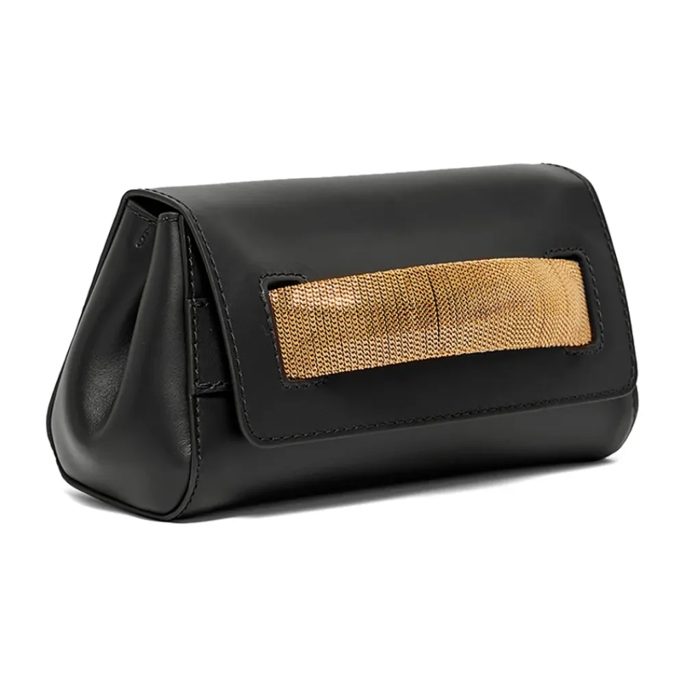 Orciani Clutch*og Guld Gossip Clutch Taske Sort