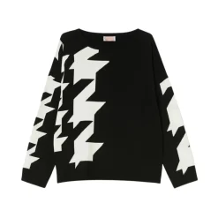 Marina Rinaldi Sweatshirts*og hvid dame sweater Cottage model Sort