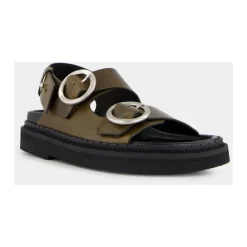 Ami Paris Sandaler*Sort Oliven Læder Sandaler Grøn