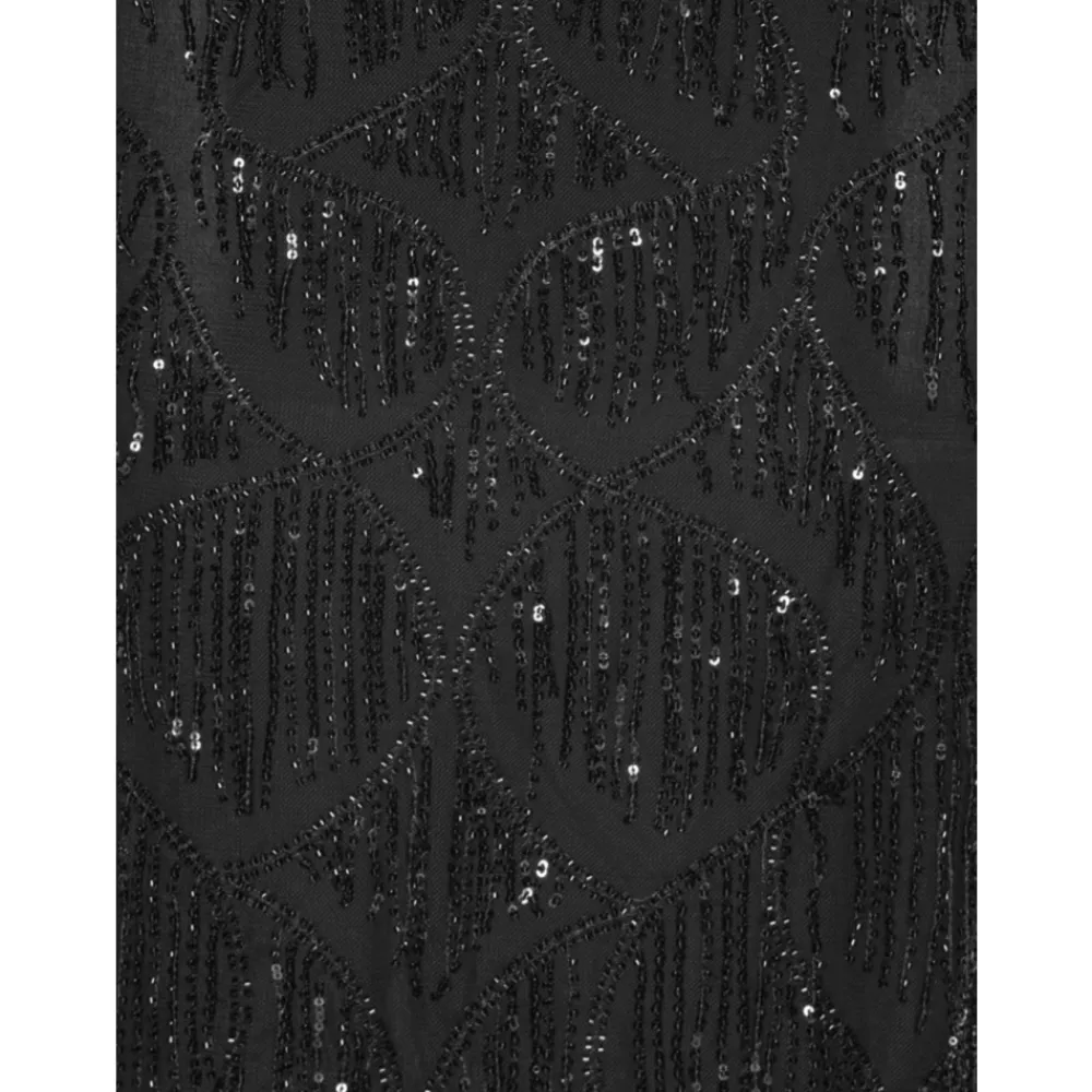 ROTATE Birger Christensen Kjoler*Paillet Tube Kjole med Frynser Sort