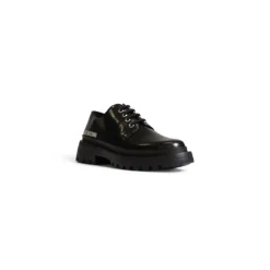 Love Moschino Snøresko*Patent Læder LaceUp Oxford Sko Sort
