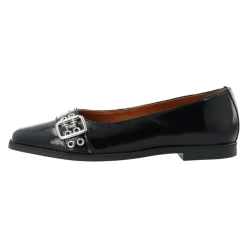 Cashott Ballerina Sko*Patent Loafer Diana Elegant Sko Sort