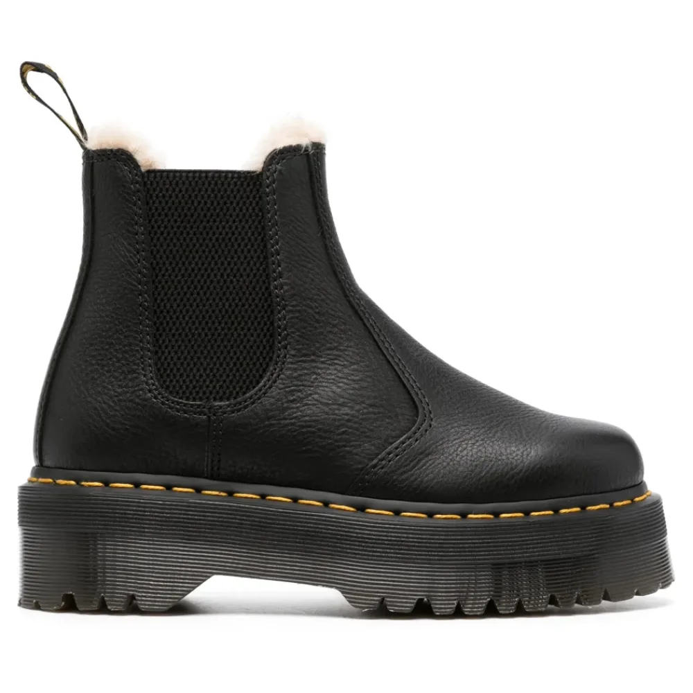 Dr. Martens Støvler|Chelsea Boots*Quad Platform Chelsea Støvler Sort