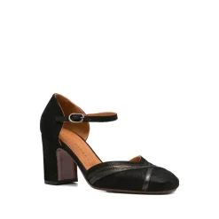 Chie Mihara Pumps|Stiletter*Ruskind Ankelrem Blokhæl Sort