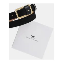 Elisabetta Franchi Bælter*Ruskind Damebælte Sort