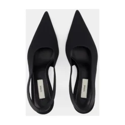 TotêMe Pumps|Stiletter*Silke Slingbacks - Spids Tå Sort