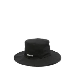 Jacquemus Huer & Kasketter*Snørelukning Flad Krone Hat Sort